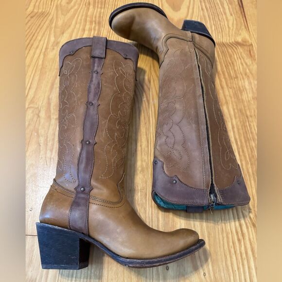 Corral Vintage Embroidery Leather Round Toe Western Boots C1971 SZ 6 M (64781) - Picture 11 of 13